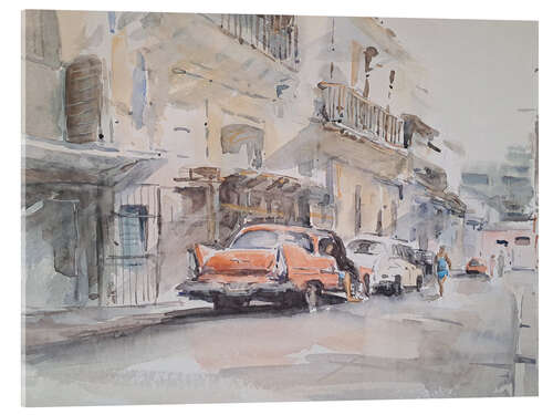 Acrylic print In the streets of Havana