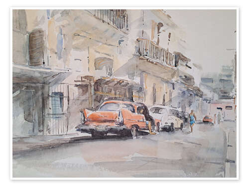Plakat In the streets of Havana