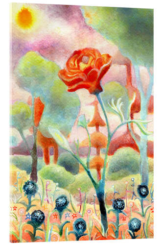 Obraz na szkle akrylowym First Rose of the Season