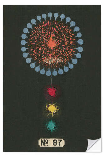 Sticker mural Night Fireworks no 87, 1883