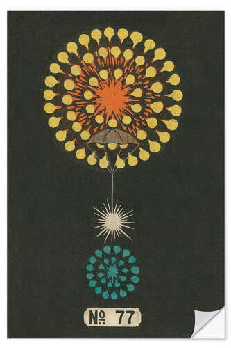 Sticker mural Night Fireworks no 77, 1883