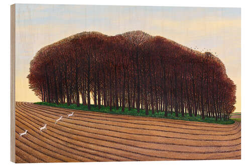 Wood print Dorset Clump of Trees