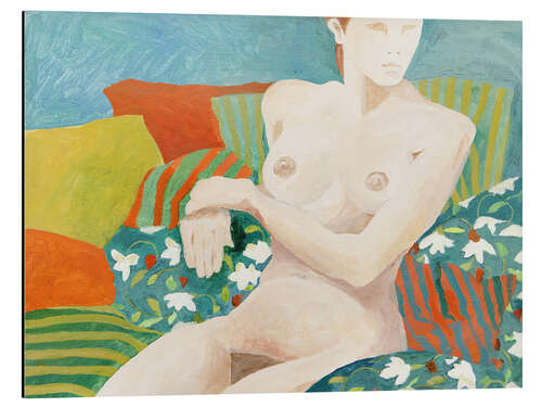 Aluminium print Seated Nude
