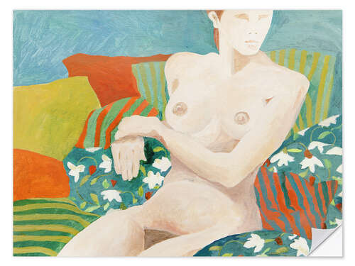 Muursticker Seated Nude