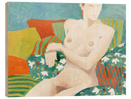 Quadro de madeira Seated Nude