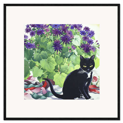 Innrammet kunsttrykk Senetti Plant and Cat, 2018