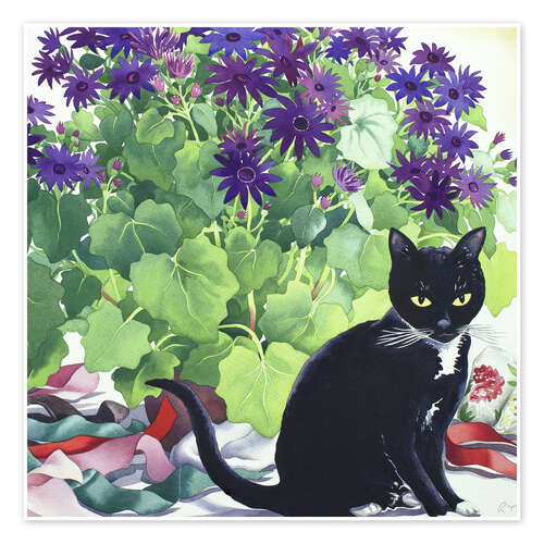 Poster Senetti Plant and Cat, 2018