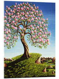 Tableau en verre acrylique Magnolia tree - Liz Wright