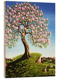 Wood print Magnolia tree - Liz Wright