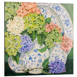 Magnettafel Hortensien