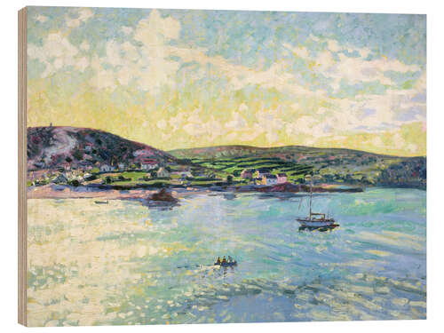 Tableau en bois Bryher from Tresco, September evening