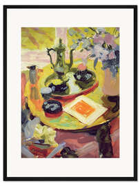 Gerahmter Kunstdruck Stillleben mit Kaffeekanne
