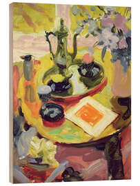 Hout print Still life with coffee pot