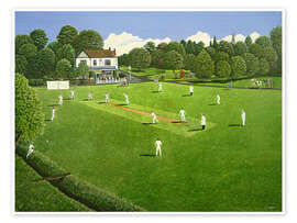 Poster Cricket in Claygate, 1981 - Liz Wright