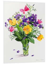 Foam board print Poppies and geraniums - Christopher Ryland