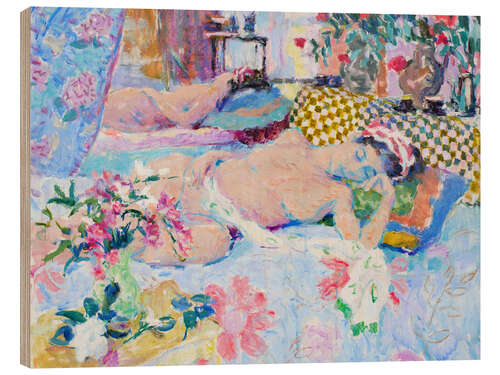 Cuadro de madera Morning Light, Sleeping Nude Dreaming
