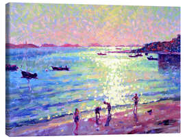 Canvas print Children on the beach, early morning light - Hugo Grenville