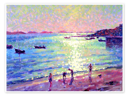Poster Children on the beach, early morning light