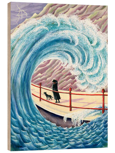 Quadro de madeira Tidal Wave