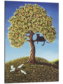 Quadro em alumínio Cat in a Peach Tree, 1989 - Liz Wright