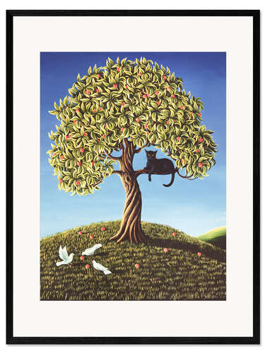 Framed art print Cat in a Peach Tree, 1989