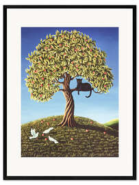 Framed art print Cat in a Peach Tree, 1989