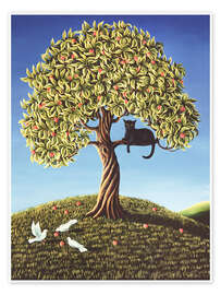 Reprodução Cat in a Peach Tree, 1989 - Liz Wright