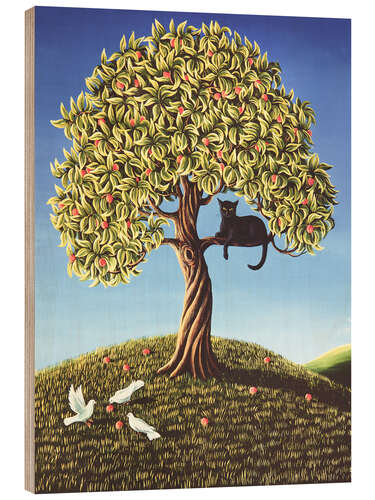 Cuadro de madera Cat in a Peach Tree, 1989