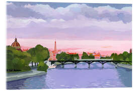 Acrylic print Sunset in Paris