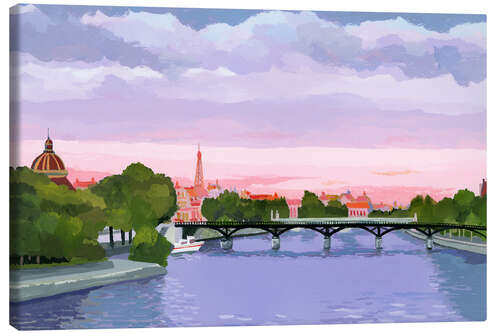 Lerretsbilde Sunset in Paris