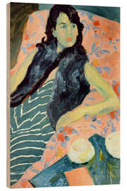 Holzbild Sitzendes Mädchen - Hugo Grenville