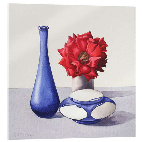 Akrylglastavla Still Life with Red Rose