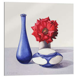 Cuadro de plexi-alu Still Life with Red Rose