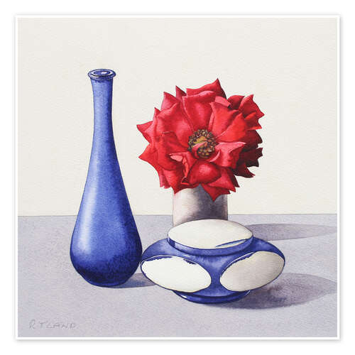 Poster Still Life with Red Rose