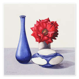 Wall print Still Life with Red Rose - Christopher Ryland