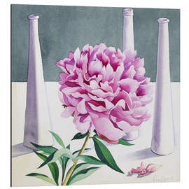 Alubild Pfingstrose und Stillleben