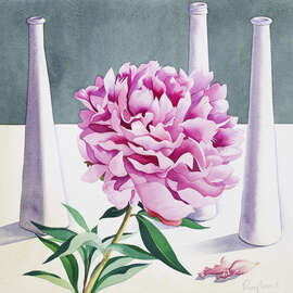 Magnettafel Pfingstrose und Stillleben