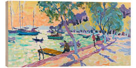 Tableau en bois Watching the Boats - Approaching Dusk - Hugo Grenville
