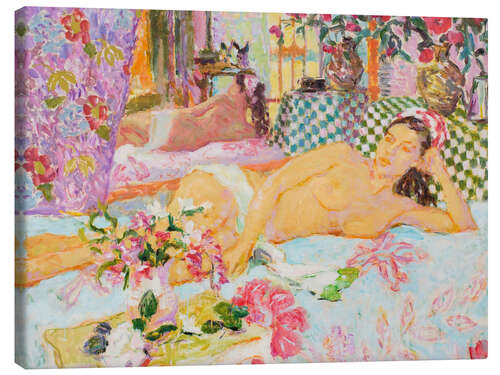 Lienzo Nude With Headscarf, Warm Afternoon Light