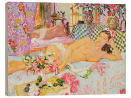 Quadro de madeira Nude With Headscarf, Warm Afternoon Light - Hugo Grenville