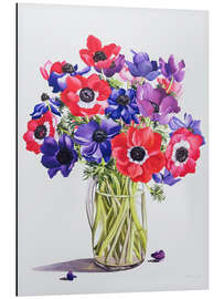 Tableau en aluminium Anemones in a Glass Jug - Christopher Ryland