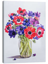 Tableau sur toile Anemones in a Glass Jug - Christopher Ryland