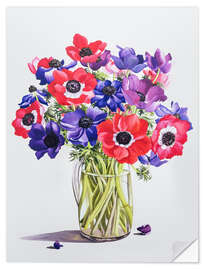 Wandsticker Anemonen in einem Glaskrug - Christopher Ryland