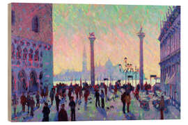 Holzbild Markusplatz mit Blick in Richtung San Giorgio - Hugo Grenville