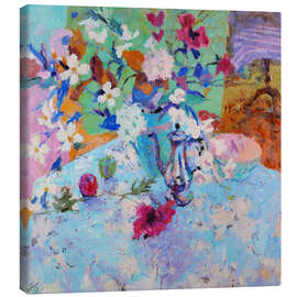 Canvas print Still Life with Jug of Poppies and Lillies - Hugo Grenville