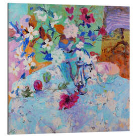 Magnettafel Stillleben mit Krug von Mohnblumen und Lilien