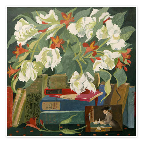 Poster Tulips, Books and Postcards