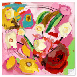 Wandsticker Blumenkomposition