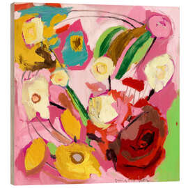Quadro de madeira Flower composition - Emily Fox King