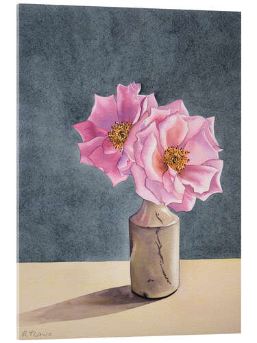 Tableau en verre acrylique Still Life Daffodils, 2015